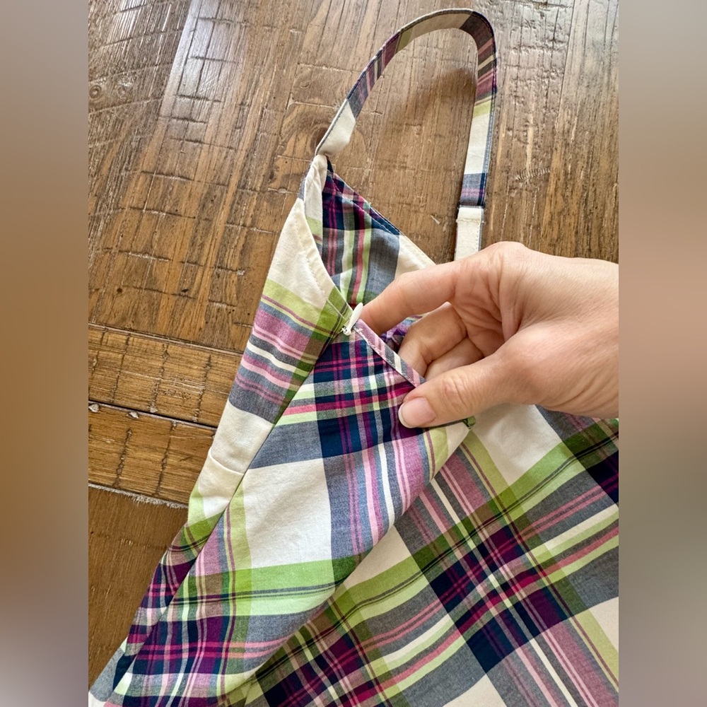 New York & Company White, Blue, & Pink Plaid Women's Summer Dress, Size 8 (NEW) - Picture 7 of 11
